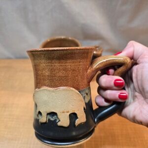 1 ceramic mug‎ - Bear - Clayton Brown & Black